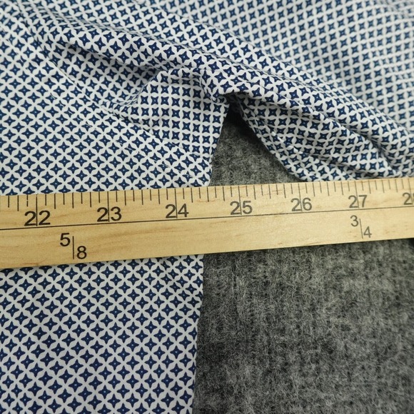 UNTUCKit Shirt Mens Extra Large White Blue Geometric Moreschi Regular Fit Casual - Picture 9 of 12